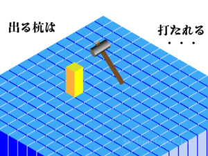 「出る杭は打たれる」ので・・・