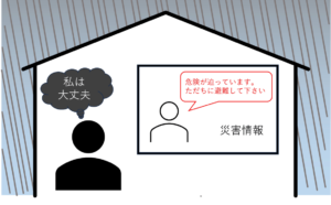 災害時でも自分は安全と過信する