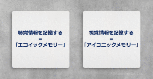 感覚記憶の一種である『アイコニックメモリー』