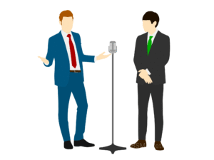 ①ネタがスベって観客が凍り付いてしまうシーン