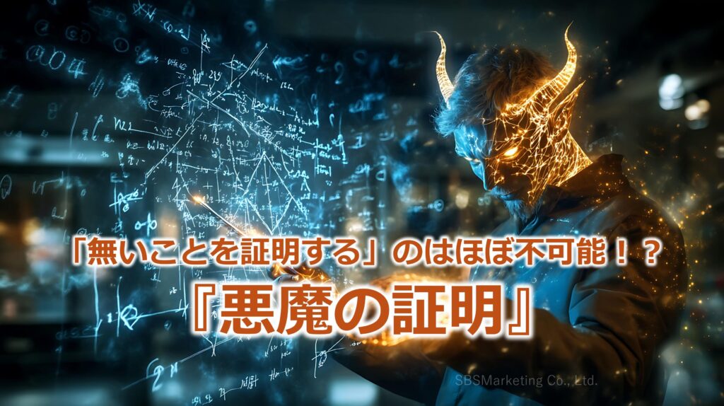 「無いことを証明する」のはほぼ不可能！？『悪魔の証明』