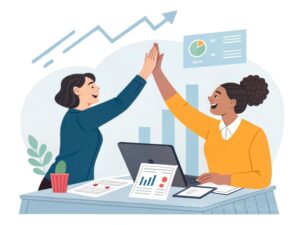 ⑤取り組んだ業務の成果が上がったかどうかが可視化できる仕事