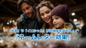 「名前」や「イニシャル」が好感度を高める！？『ネームレター効果』