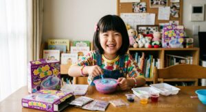①図工や工作のような感覚で工程を楽しむ「知育菓子」