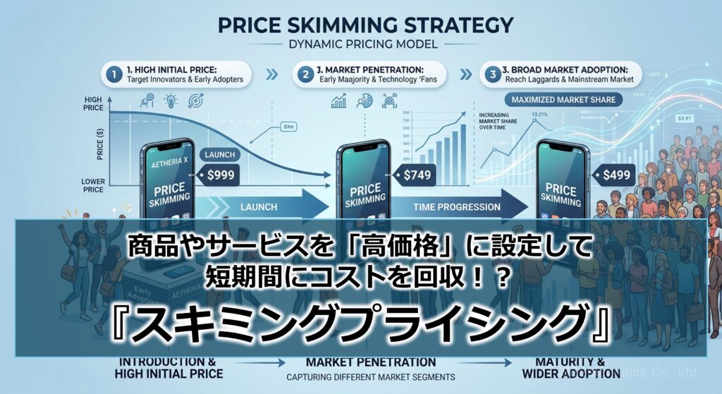 商品やサービスを「高価格」に設定して短期間にコストを回収！？『スキミングプライシング』