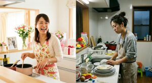 ①当初は幸福度が高いものの時間経過でギャップに直面し急落してしまう