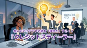 他人のアイデアや功績を「横取り」する！？『クレジットスティーラー』