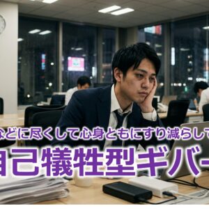 職場の同僚などに尽くして心身ともにすり減らしてしまう！？『自己犠牲型ギバー』