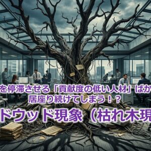 組織を停滞させる「貢献度の低い人材」ばかりが居座り続けてしまう！？『デッドウッド現象（枯れ木現象）』