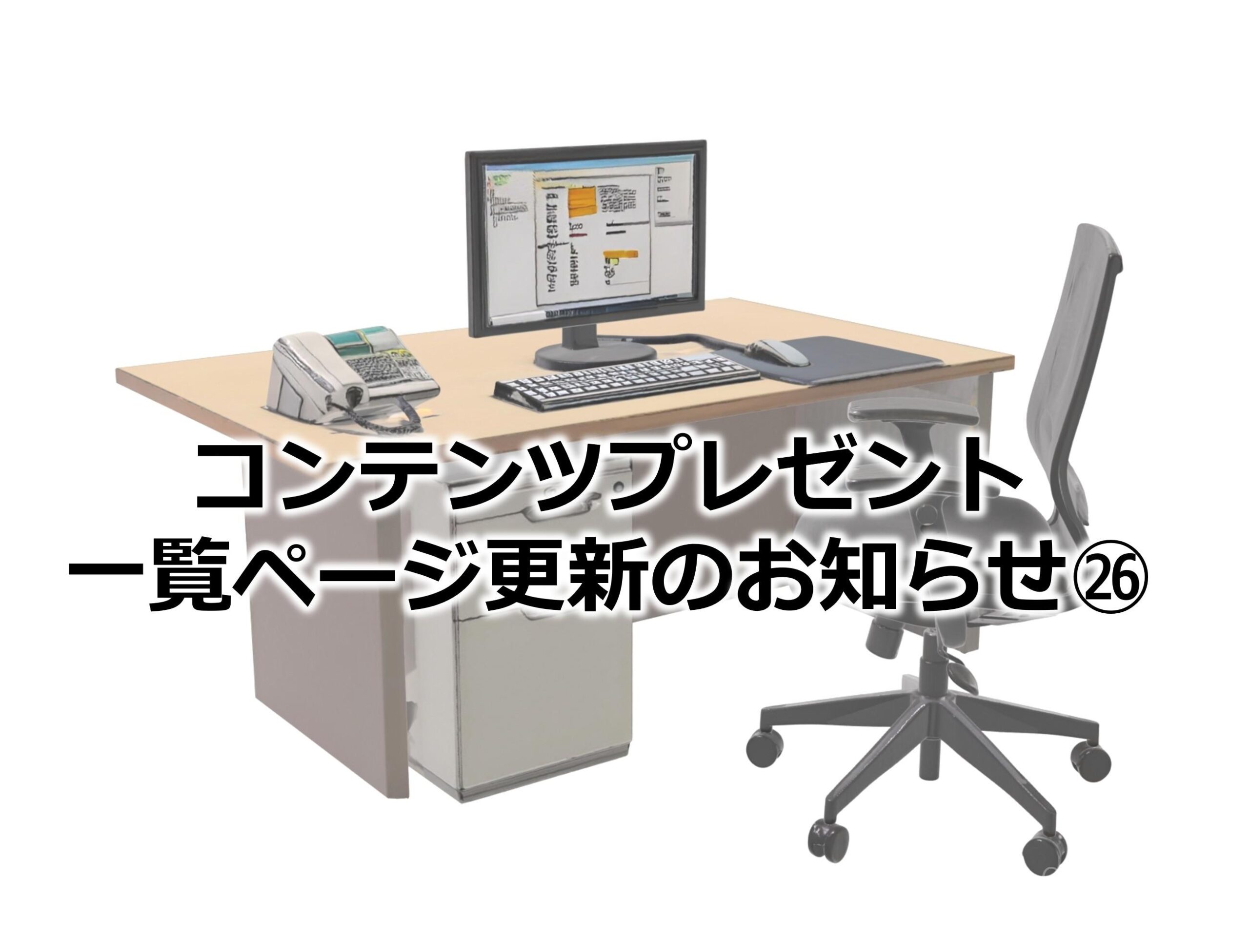 コンテンツプレゼント一覧ページ更新のお知らせ㉖