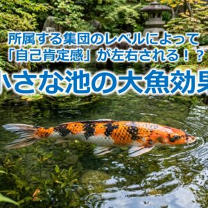 所属する集団のレベルによって「自己肯定感」が左右される！？『小さな池の大魚効果』