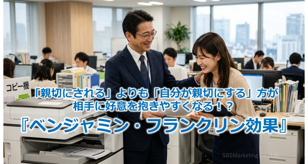 「親切にされる」よりも「自分が親切にする」方が相手に好意を抱きやすくなる！？『ベンジャミン・フランクリン効果』
