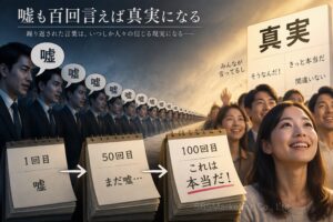 ②繰り返し接触するとウソを真実だと思い込みやすくなる